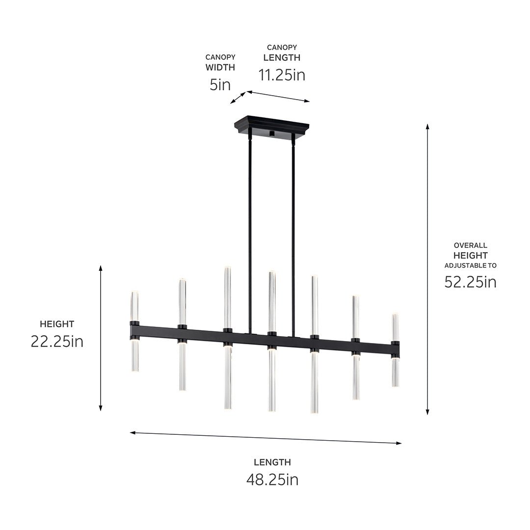 KICHLER-52670PNKICHLER Sycara 52670 71.0W LED 5" Linear Chandelier 30K