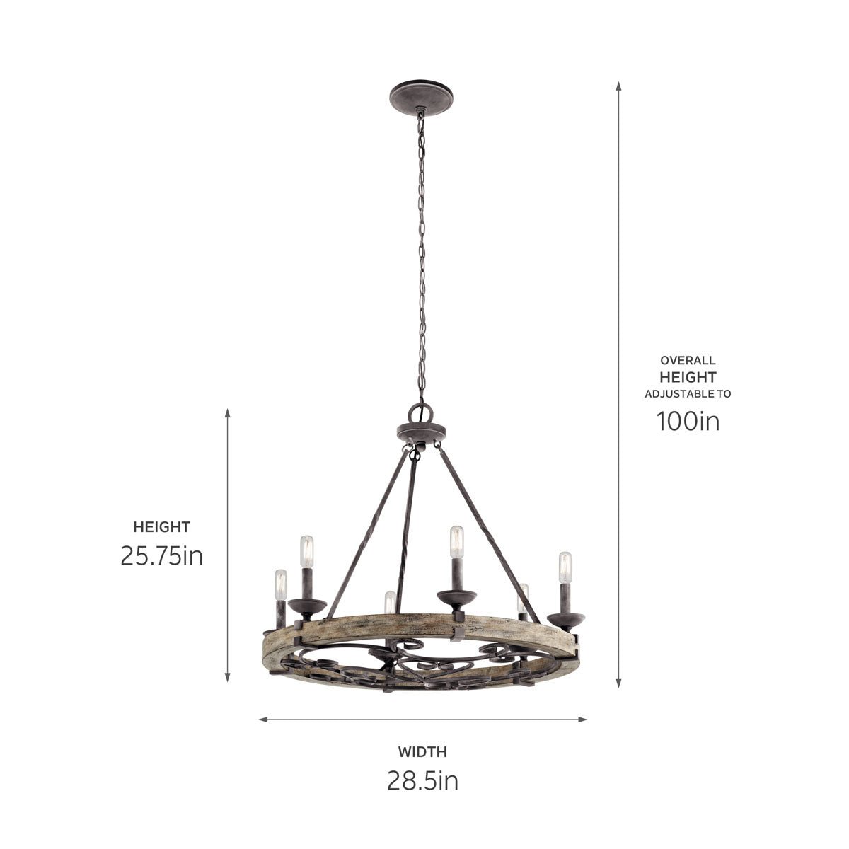 KICHLER-43823WZCKICHLER Taulbee 43823 28.5" 6-Light Chandelier
