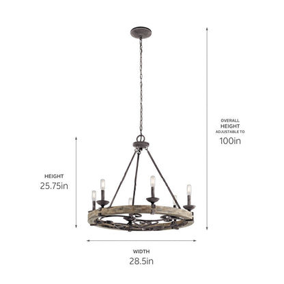 KICHLER-43823WZCKICHLER Taulbee 43823 28.5" 6-Light Chandelier