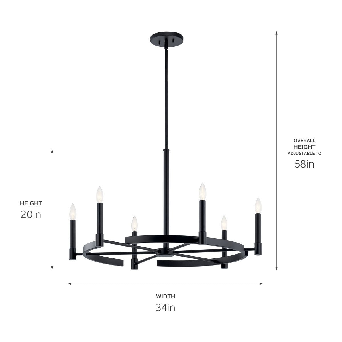 KICHLER-52427PNKICHLER Tolani 52427 34" 6-Light Chandelier