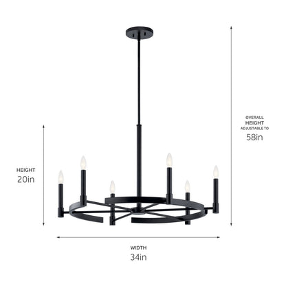 KICHLER-52427PNKICHLER Tolani 52427 34" 6-Light Chandelier