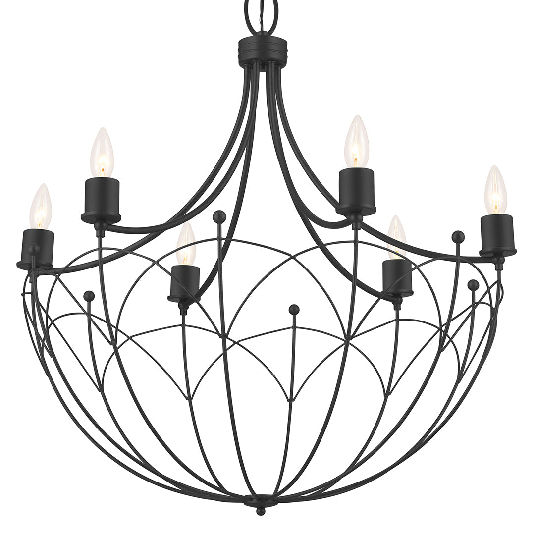 KICHLER-52462BKTKICHLER Topiary 52462 28.25" 6-Light Chandelier