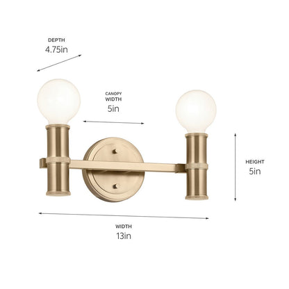 KICHLER-55158CPZKICHLER Torche 55158 2 Light Vanity Light