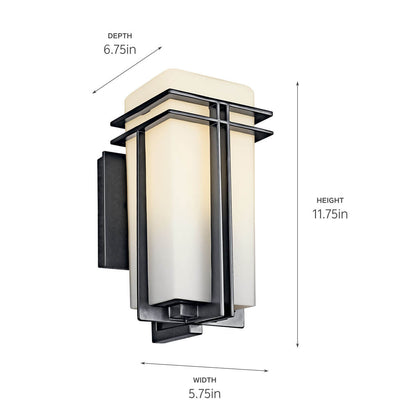 KICHLER-49200BKKICHLER Tremillo 49200 11.75" Outdoor Wall Light
