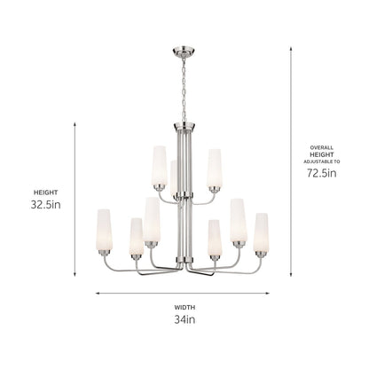 KICHLER-52482PNKICHLER Truby 52482 34" 9-Light Chandelier