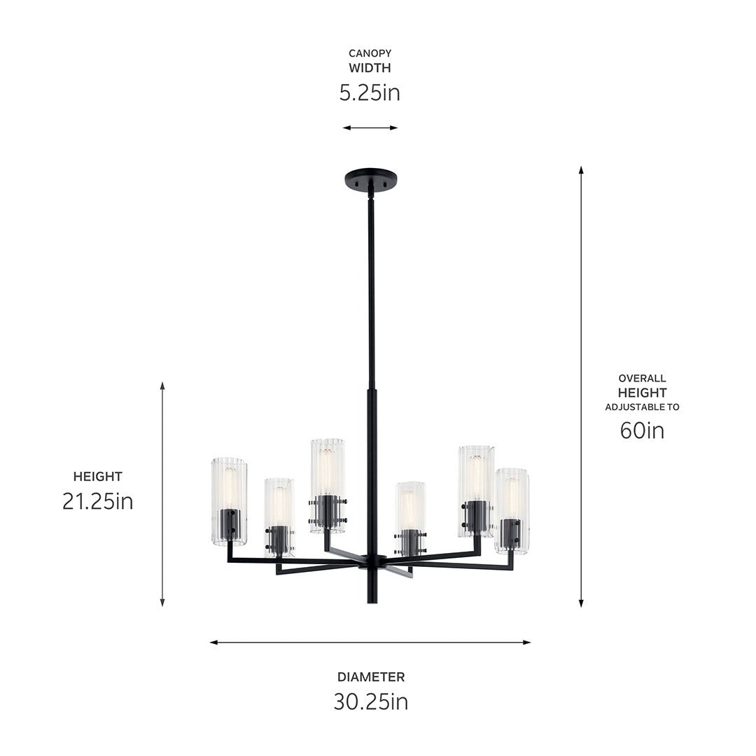 KICHLER-52679PNKICHLER Velestino 52679 30.25" 6-Light Chandelier
