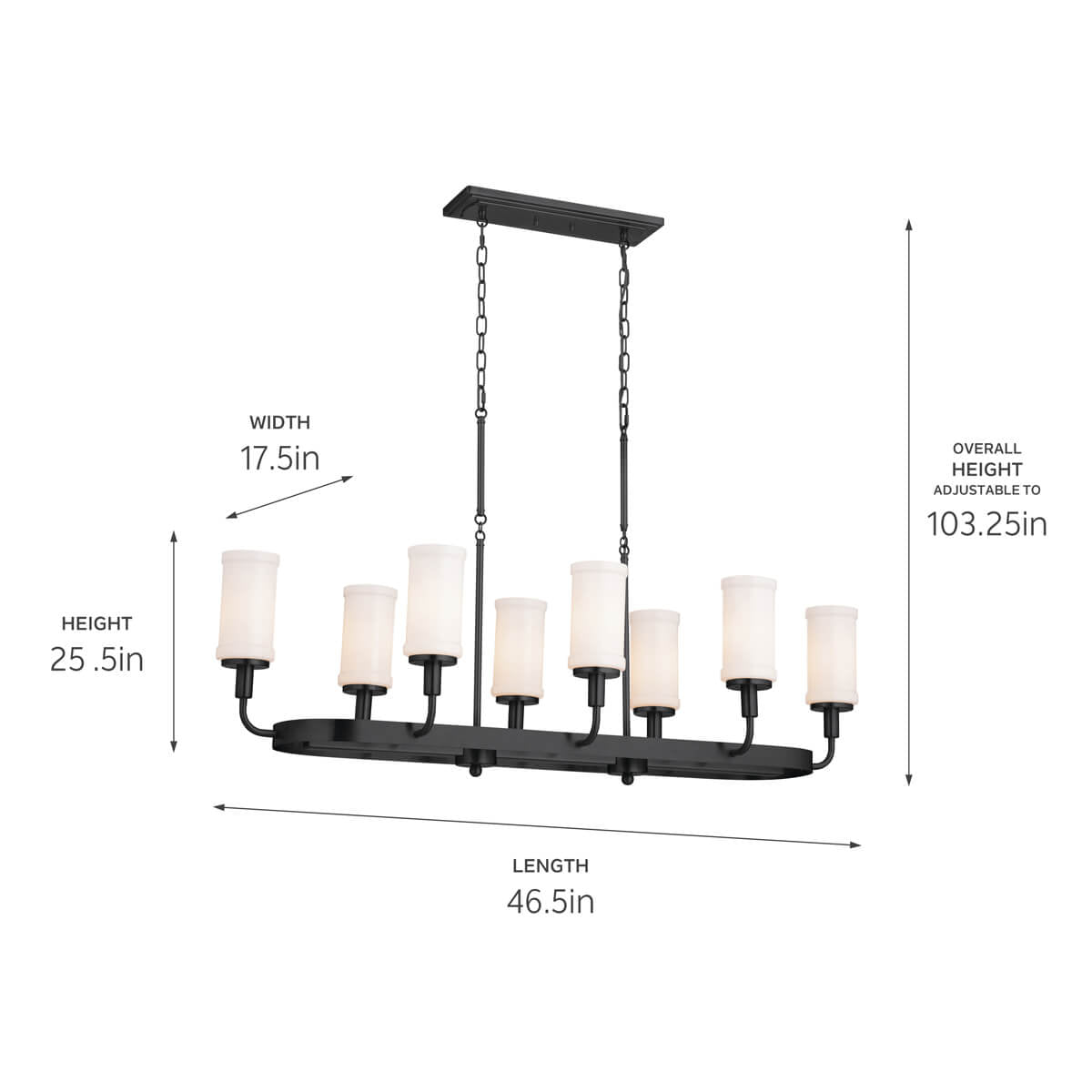 KICHLER-52453NBRKICHLER Vetivene 52453 17.5" 8-Light Linear Chandelier