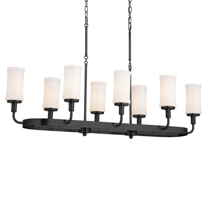 KICHLER-52453BKTKICHLER Vetivene 52453 17.5" 8-Light Linear Chandelier