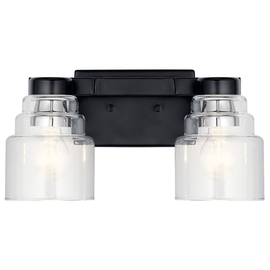 KICHLER-55011BKKICHLER Vionnet 55011 2 Light Vanity Light with Clear Glass