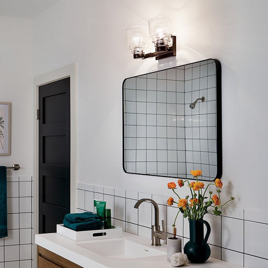 KICHLER-55011BKKICHLER Vionnet 55011 2 Light Vanity Light with Clear Glass