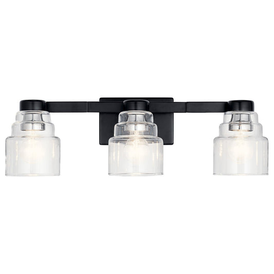 KICHLER-55012BKKICHLER Vionnet 55012 3 Light Vanity Light with Clear Glass