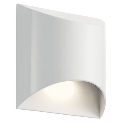 KICHLER-49278WHLEDKICHLER Wesley 49278 10.0W LED 7.5" Outdoor Wall Light 30K