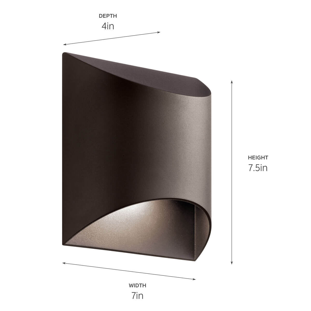 KICHLER-49278WHLEDKICHLER Wesley 49278 10.0W LED 7.5" Outdoor Wall Light 30K