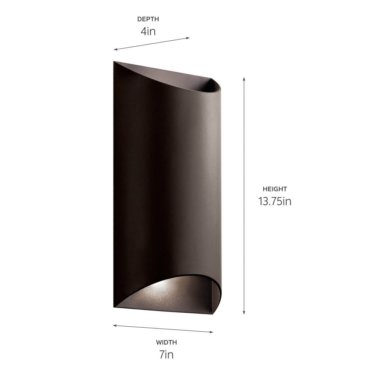 KICHLER-49279WHLEDKICHLER Wesley 49279 20.0W LED 13.75" Outdoor Wall Light 30K