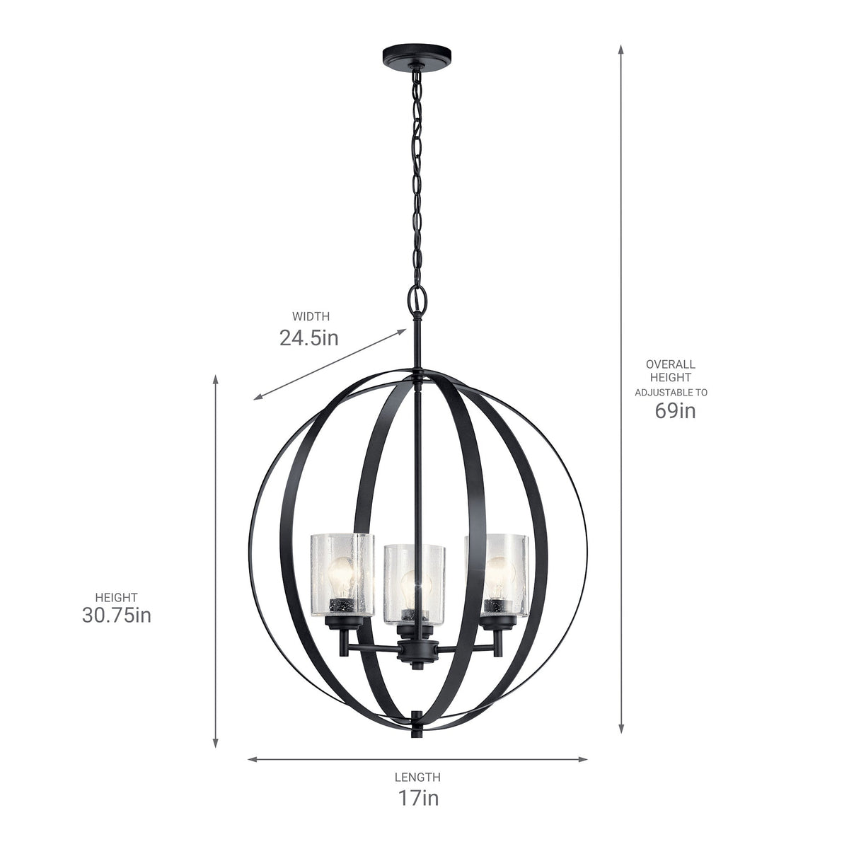 KICHLER-44034OZKICHLER Winslow 44034 24.5" 3-Light Chandelier