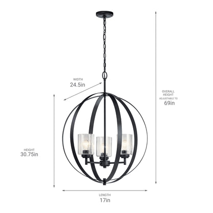 KICHLER-44034OZKICHLER Winslow 44034 24.5" 3-Light Chandelier