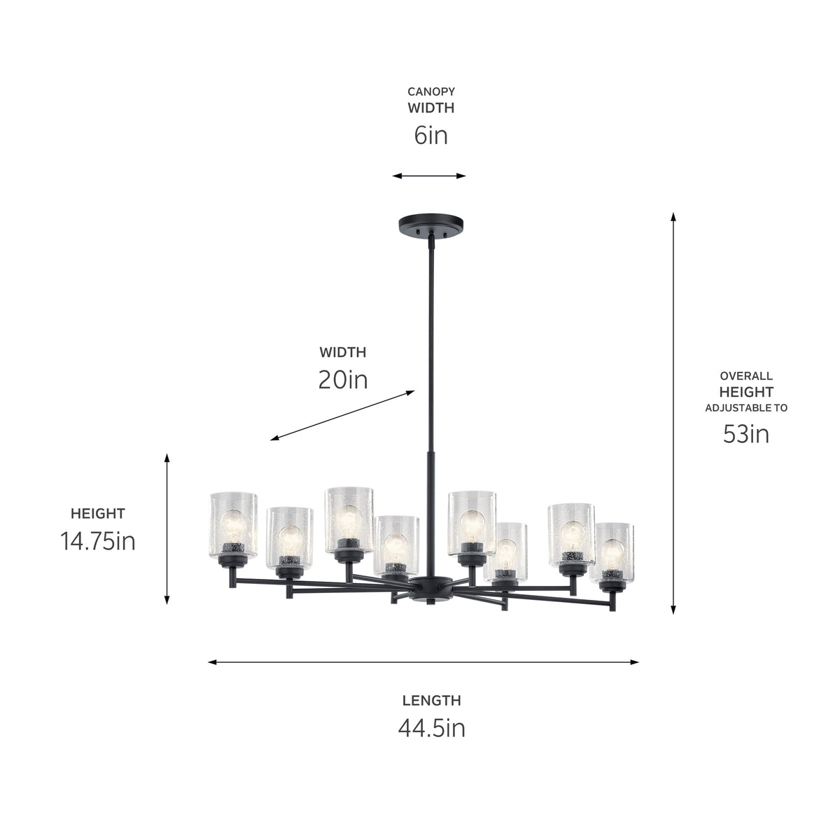 KICHLER-44035OZKICHLER Winslow 44035 20" 8-Light Chandelier