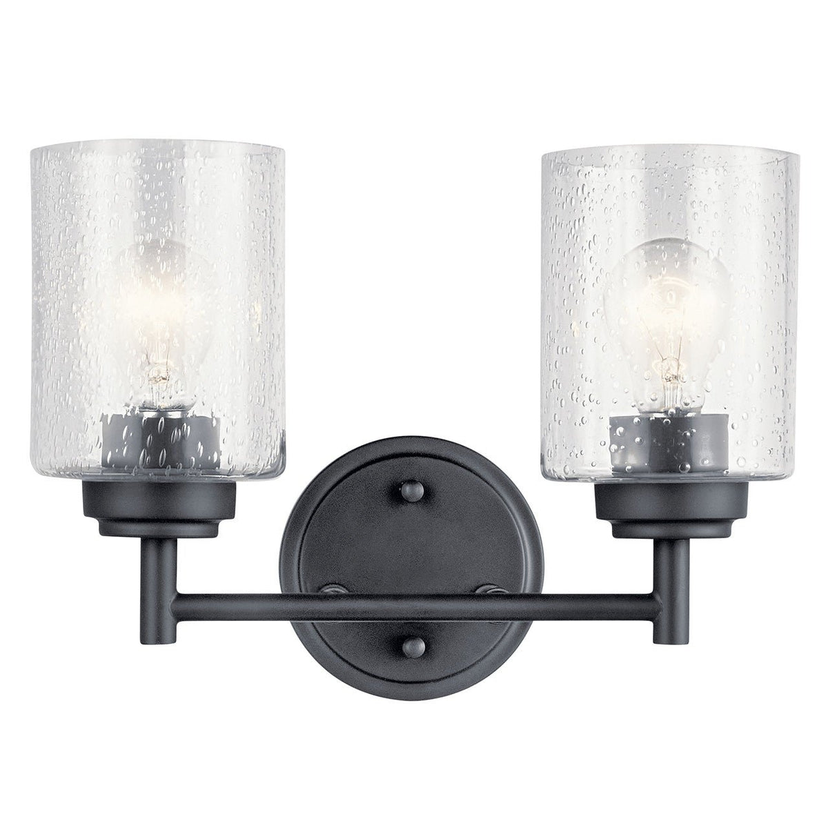KICHLER-45885BKKICHLER Winslow 45885 2 Light Vanity Light with Clear Glass