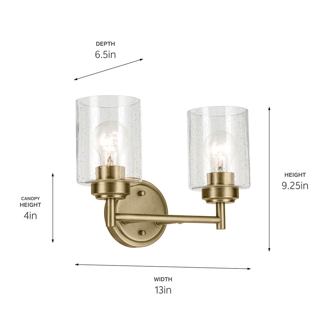 KICHLER-45885NBRKICHLER Winslow 45885 2 Light Vanity Light with Clear Glass