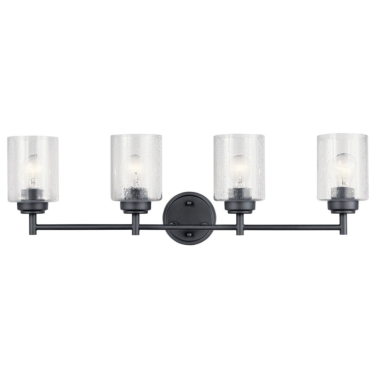 KICHLER-45887BKKICHLER Winslow 45887 4 Light Vanity Light with Clear Glass