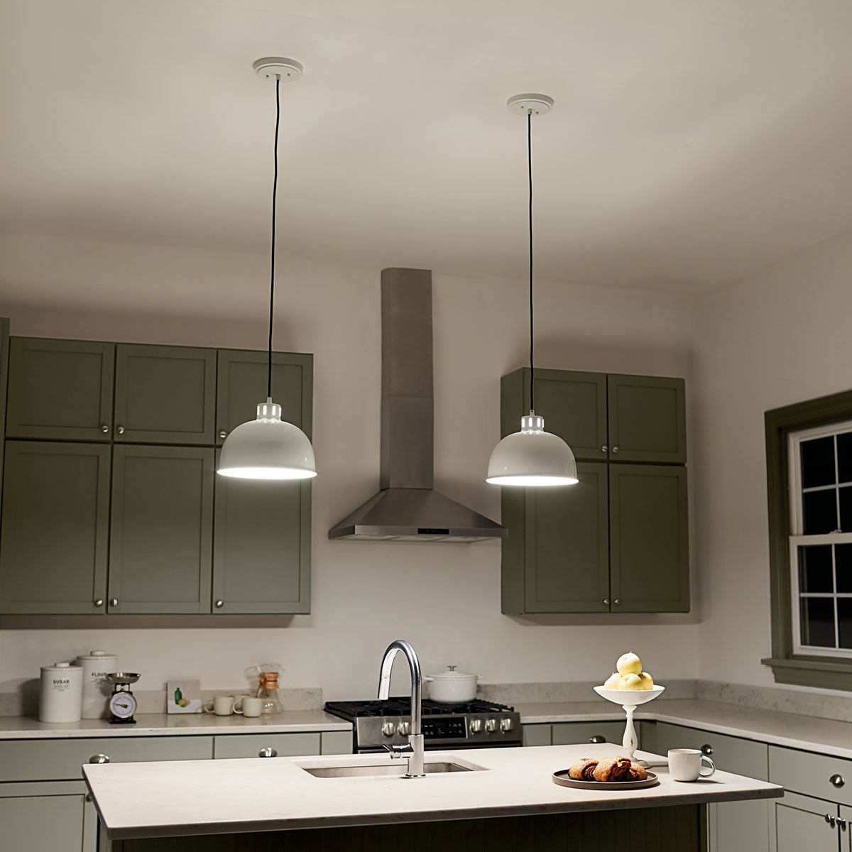 Night time Kichen image featuring Zailey pendant 52152WH