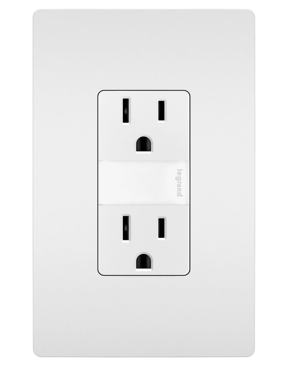 LEG-NTL885TRWLegrand NTL885TRW 15A Tamper-Resistant Outlet with Night Light, White