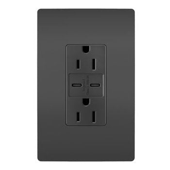 LEG-R26USBCC6BKLegrand R26USBCC6BK 15W USB Outlet, Type C, 15A, Tamper-Resistant,