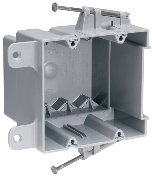 LEG - S235RACLegrand S2 - 35 - RAC 2 Gang New Work Switch and Outlet Box