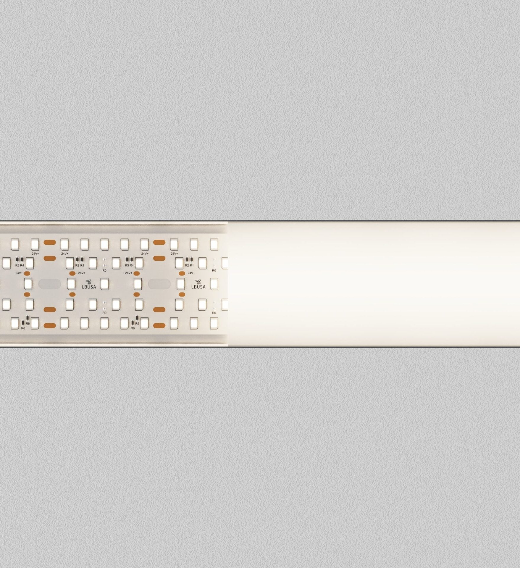 LBU-LB54158LightBlueUSA LB54158 Trimless Aluminum Profile For 2" Wide PCB Series Tape