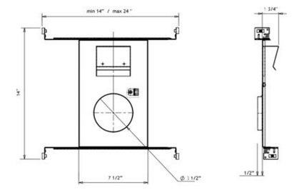 LOTUS - FRP312Lotus FRP312 3.5″ Flanged Rough - In Plates