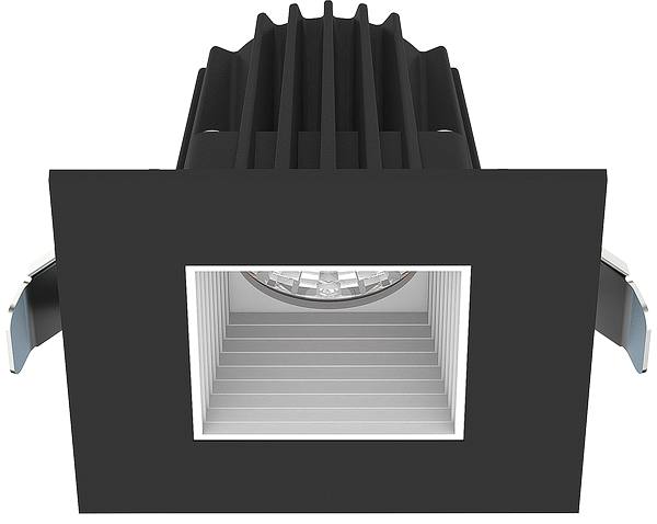 LOTUS - JXL - COB02 - S09W - 5CCT - BK - 2SR - BF - WHLotus JXL - COB02 - S09W 2" 9W LED Square Regressed Downlight Selectable CCT