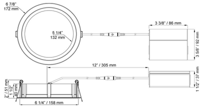 LOTUS - LE6RR - 5CCT - BKLotus LE6RR 14W Deep Regressed Wafer Selectable CCT