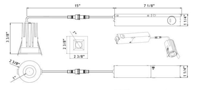LOTUS - LED - 1 - S7W - 5CCT - 1RRWHLotus LED - 1 - S7 7W 2" 7W LED Recessed Downlight Selectable CCT