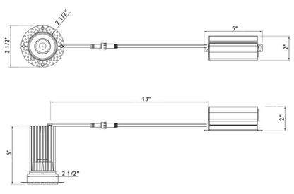LOTUS - LED - 2 - S15W - L5CCTBK - TLotus LED - 2 - S15W - T 2" 15W LED Trimless Recessed Downlight Selectable