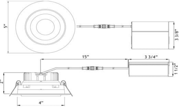 LOTUS-LL4G-5CCT-BNLotus LL4G-5CCT 4" 11W LED Gimbal Downlight Selectable CCT/DTW