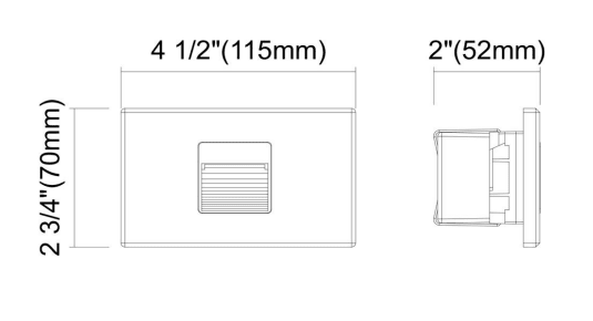 LOTUS-LSD09-5CCT-BKLotus LSD09 3W Horizontal/Vertical Step Light Selectable CCT