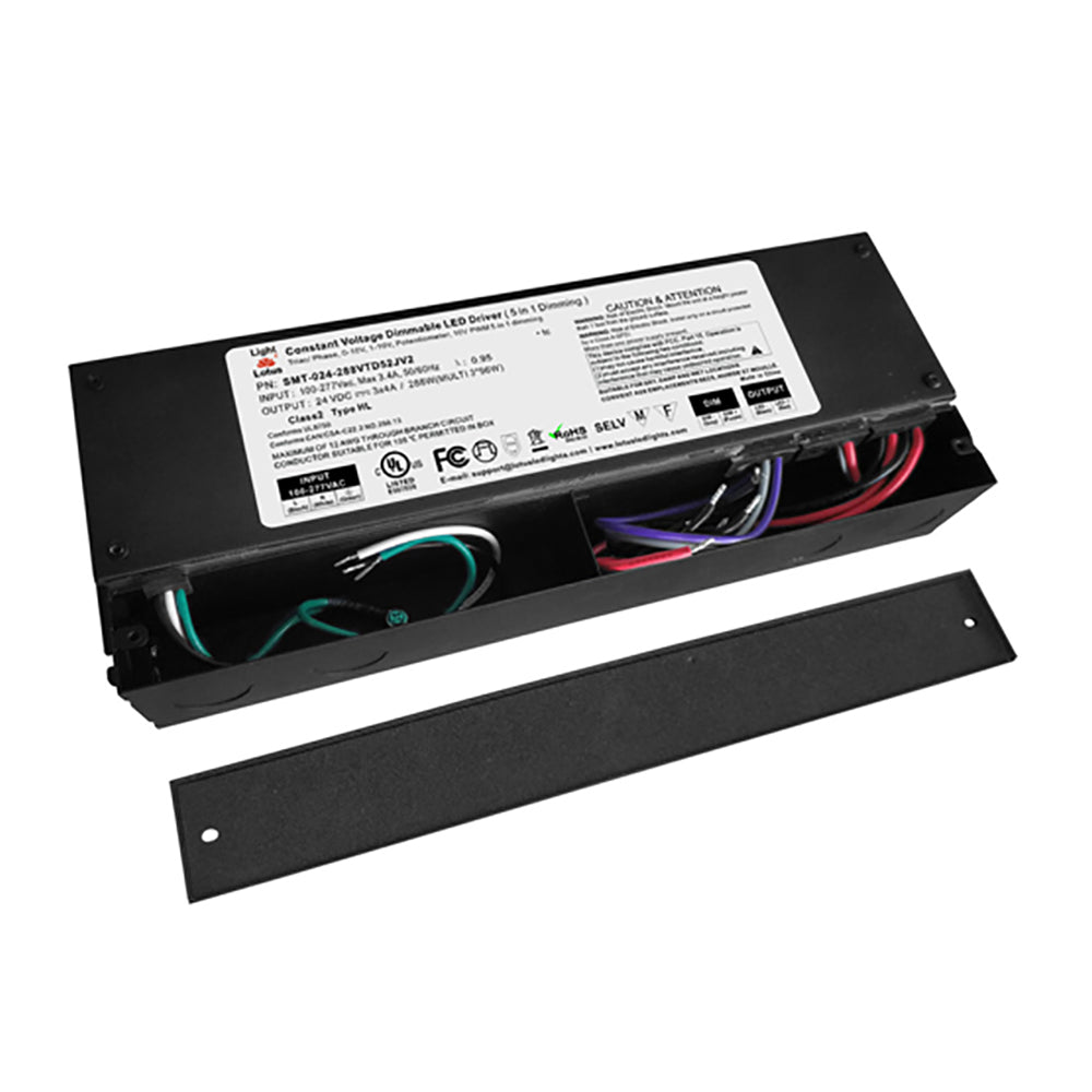 LOTUS - SMT - 024 - 288VTD52JV2Lotus SMT - 024 24V LED Dimmable Power Supplie 120 - 277V