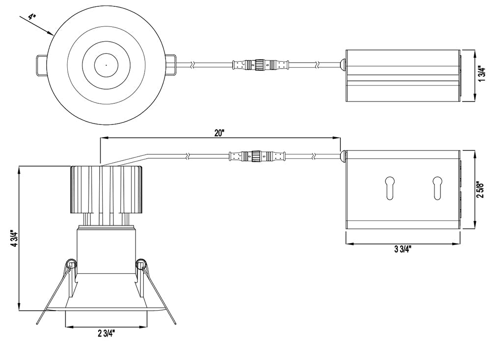 LOTUS-L3F-RDW-WH-RS20-5C95Lotus TANGRA L3F-RDW-WH-RS 3" 15W LED Deep Regressed Wide Trim