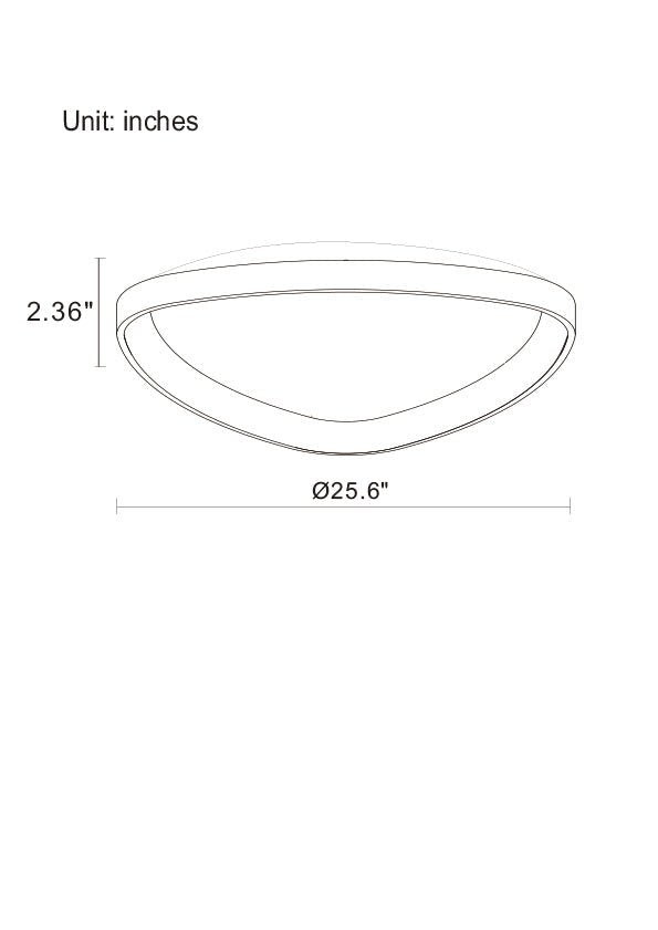 LUM - 5355 - 848RCS - BK - CCTLUMpure Florida1 48W LED 26"" Round Decorative Fixture 2CCT