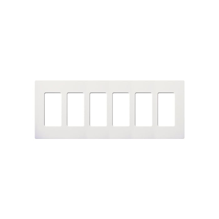 LUTRON-CW-6-WHLutron CW - 1 - WH Claro 1 - 6 Gang Wall Plate Decora Gloss Finish