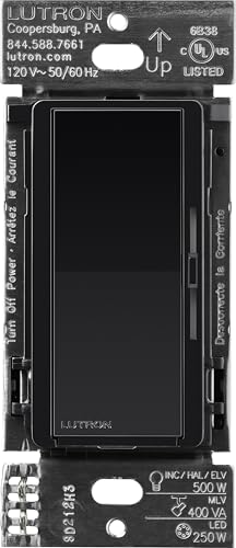 LUTRON-DVRF-5NE-BLLutron DVRF - 5NE Diva Smart ELV+ Dimmer Switch for Caseta Systems Phase Selectable