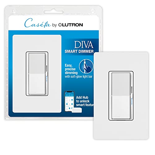 LUTRON-DVRF-6L-WHLutron DVRF-6L-WH Diva Smart Dimmer Switch for Caseta 150W LED Single Pole