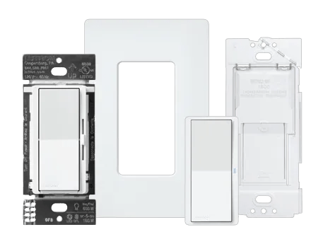 LUTRON-DVRF-PKG1S-WHLutron DVRF - PKG1S - WH Claro Smart Switch 3 - Way Kit with Pico Paddle Remote