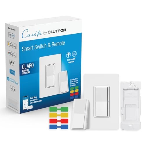 LUTRON-DVRF-PKG1S-WHLutron DVRF - PKG1S - WH Claro Smart Switch 3 - Way Kit with Pico Paddle Remote