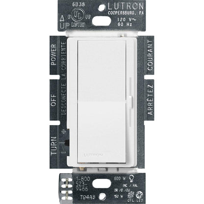 LUTRON-DVSCCL-153P-BILutron DVSCCL - 153P Diva LED+ Dimmer Switch 150W LED Single Pole/3 - Way