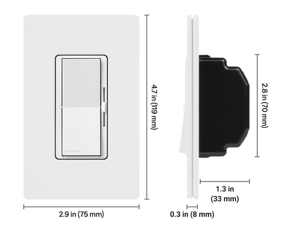 LUTRON-DVSCSTV-SWLutron DVSCSTV - SW Diva 0 - 10V Dimmer Switch 8A 50mA Sink Single - Pole/3 - Way