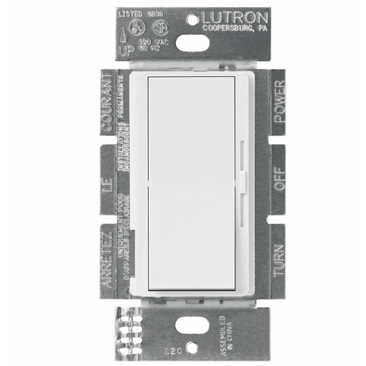 LUTRON-DVSTV-WHLutron DVSTV-WH Diva 0-10V Dimmer Switch, White