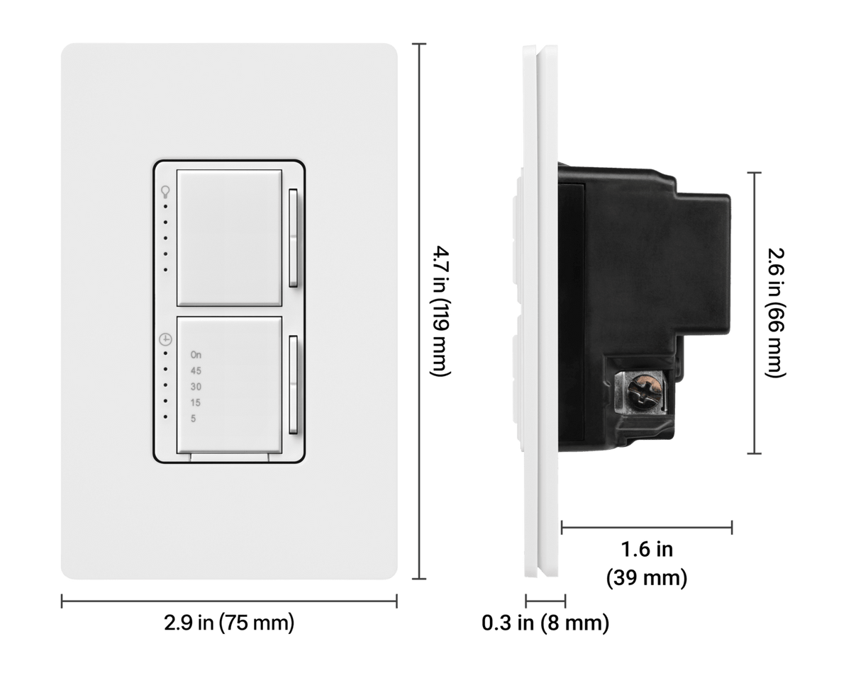 LUTRON-MACL-L3T251-WHLutron MACL-L3T251-WH Maestro LED+ Dual Dimmer and Timer Switch, White