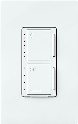 LUTRON-MACL-LFQ-WHLutron MACL-LFQ-WH Maestro LED+ Dual Dimmer and 4-Speed Fan Control, White