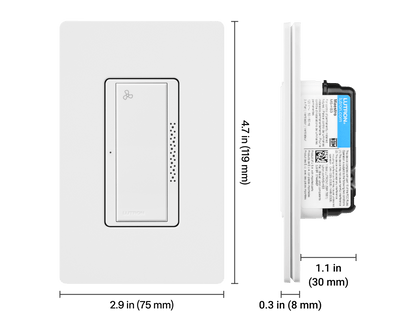 LUTRON-MS-HS3-WHLutron MS-HS3-WH Maestro XactSense Humidity Sensor Switch, White